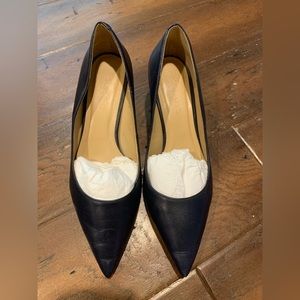 EUC Talbots Navy Pointed Toe Pumps 8